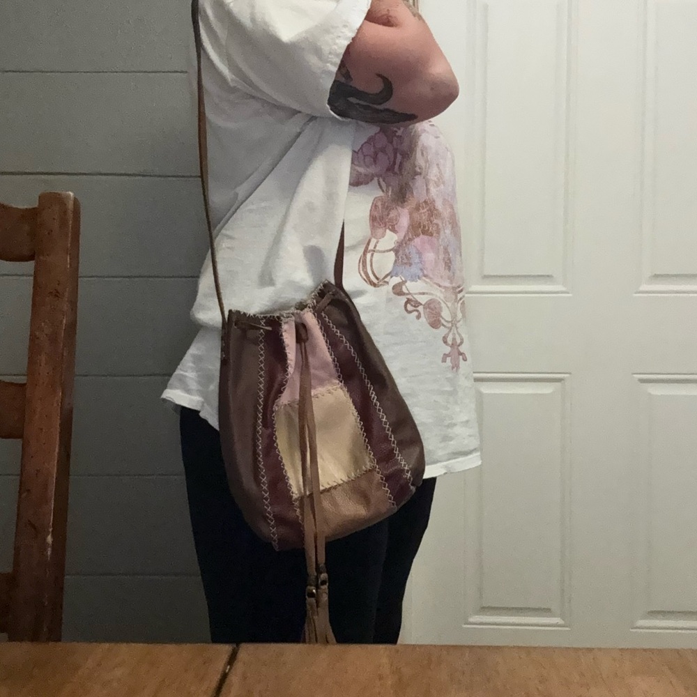 Multicolor Patchwork Leather Bag - image 3